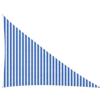 vidaXL Zonneschaduwzeil Blauw en Wit 3 x 4 x 5 m HDPE, Verzenden, Nieuw