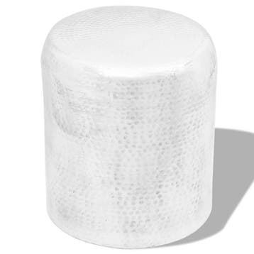 vidaXL Krukje/bijzettafeltje gehamerd aluminium, Verzenden, Nieuw, 45 tot 60 cm