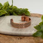 Koperen gezondheids-klemarmband met 2 magneten, Ophalen of Verzenden, Nieuw