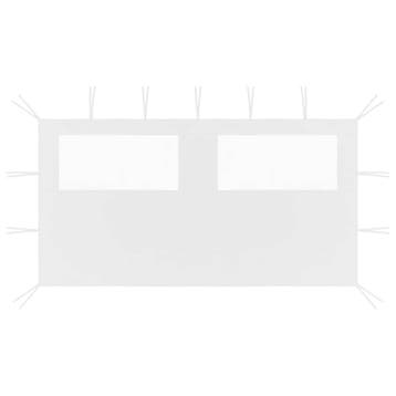 vidaXL Prieelzijwand met ramen 4x2 m wit, Verzenden, Nieuw