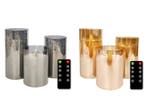 3 FlinQ LED Kaarsen met Bewegende Vlam in Smoked Glass, Verzenden, Nieuw