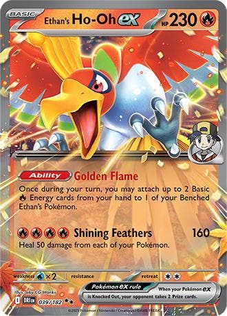 Ethans Ho-Oh ex (DRI 039), Hobby en Vrije tijd, Verzamelkaartspellen | Pokémon, Nieuw, Ophalen of Verzenden