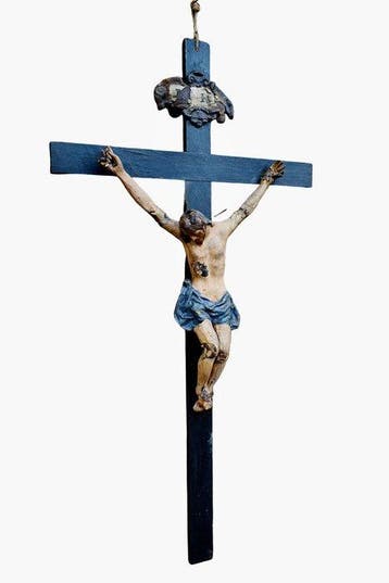 Figuur - Cristo crocifisso - Papier-maché - Hout - 123 cm