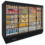 Apella HD wandkoeling met trekdeuren B281xD76xH200cm - zwart, Nieuw in verpakking