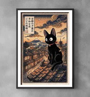 Sato Hageshi - Golden Hour – Jiji - Pop Art - Signed and, Nieuw