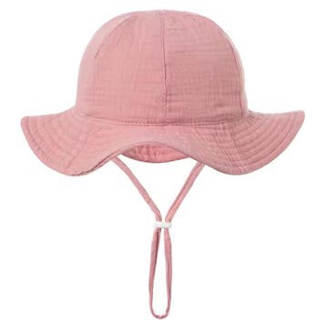 Zonnehoedje linnen look katoen oud roze, Kinderen en Baby's, Babykleding | Petten en Hoeden, Hoed, Nieuw, Sweet-One, Verzenden