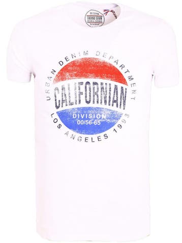 T-shirt Ronde Hals Wit Bio Katoen California E-Bound 150345, Kleding | Heren, T-shirts, Verzenden, Nieuw, Wit