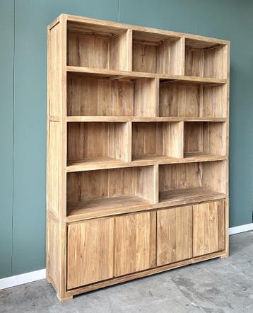 Moderne boekenkast | 180cm breed | 220cm hoog | massief hout, Huis en Inrichting, Kasten | Boekenkasten, 200 cm of meer, 150 tot 200 cm