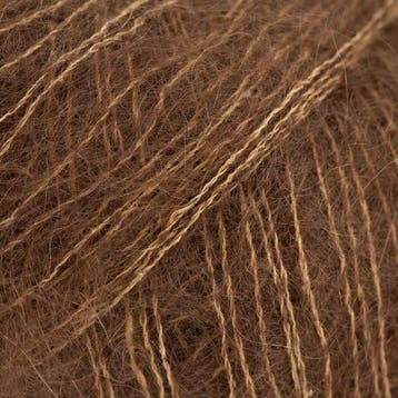 DROPS Kid-Silk Uni Colour - 76 Walnootbruin - Mohair Garen, Ophalen of Verzenden, Nieuw
