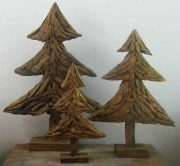 Kerstboom van teakhout | Christmas tree | Kerstversiering, Ophalen of Verzenden, Nieuw