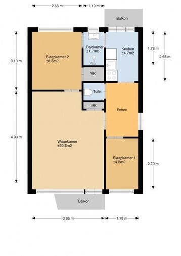 Te Huur 3 Kamer Appartement Oostblok In Delft, Huizen en Kamers, Huizen te huur, Direct bij eigenaar, Appartement, Delft, Zuid-Holland