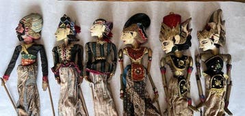 Marionet (6) - Wayang Golèk Sundanees - Hout, Katoen -