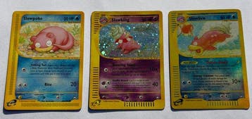 Pokémon - 3 Card - Slowking H22/H32 Holo Rare, Slowbro, Nieuw