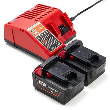 NRG Pack: 2x Milwaukee M18 B4 accus , 123accu huismerk, Verzenden, Nieuw