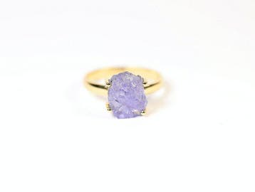 Tanzaniet Ring / rauw / nieuw- 2.98 g - (1)