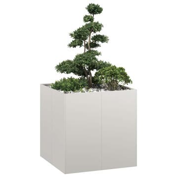 vidaXL Plantenbak 80x80x80 cm roestvrij staal, Verzenden, Nieuw, Metaal