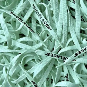 Off-White veters - Mint • 100 120 140 160  cm x 8 mm, Ophalen of Verzenden, Nieuw
