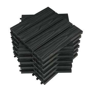2dekans | Woltu WPC Terrastegels 30x30 cm - Antraciet -, Ophalen of Verzenden, Zo goed als nieuw, Woltu