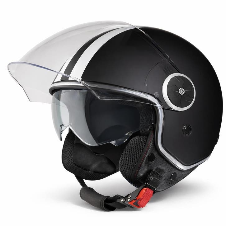 VINZ Arenas - Mat Zwart, Motoren, Kleding | Motorhelmen, L, Jethelm, Verzenden