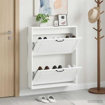 vidaXL Wandgemonteerde Schoenkast UTRECHT 71 x 17 x 86 cm, Verzenden, Nieuw
