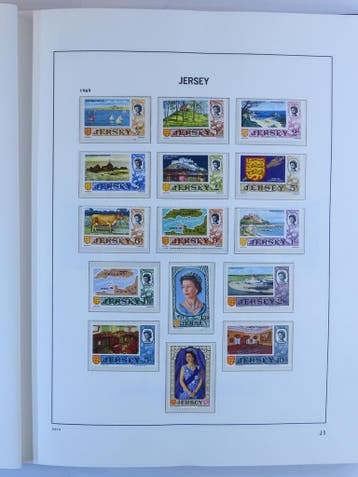 Jersey 1969-1995 in DAVO album, Postzegels en Munten, Postzegels | Volle albums en Verzamelingen, Ophalen of Verzenden