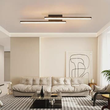 Moderne LED Plafondlamp Zwart Kristal 61.5cm - Warm Wit 3000, Verzenden, Nieuw