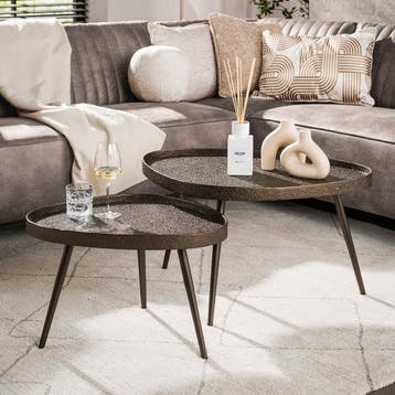 *WOONWINKEL* Salontafelset Met Bronslook Triangle, Verzenden, Nieuw