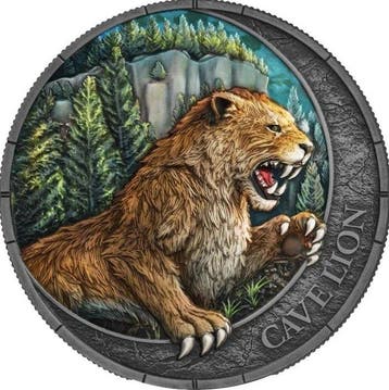 Liberia. 20 Dollars 2026 Megafauna: Cave Lion – 1 oz Silver