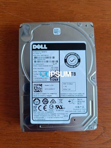 Dell 1tb 7.2k SAS schijf P/N: 0D4N7V, Computers en Software, Intern, SSD, Refurbished, Ophalen of Verzenden