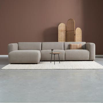 *WOONWINKEL* Hoekbank Met Chaise Longue Links Taupe, Verzenden, Nieuw