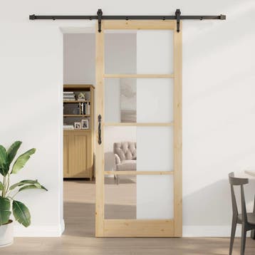vidaXL Schuifdeur ORKDAL 93 x 232 cm Massief grenenhout en, Doe-het-zelf en Verbouw, Deuren en Horren, Verzenden, Nieuw