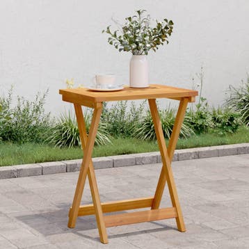 vidaXL Tuintafel inklapbaar 50x36x60 cm massief acaciahout, Verzenden, Nieuw, Hout