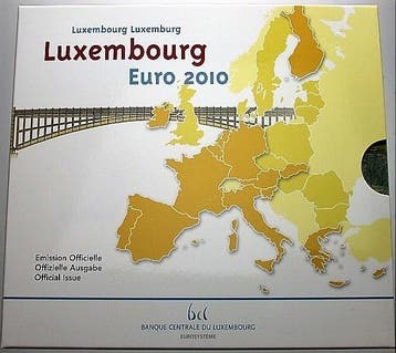 5,88 Euro,munten set 1 Cent-2 Euro 2010 Luxemburg Henri v..., Verzenden