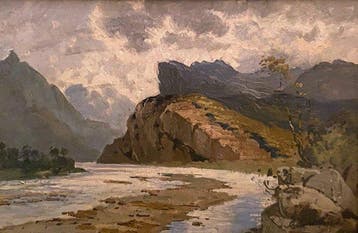 Arturo Ferrari (1861-1932) - Torrente alpino, Antiek en Kunst