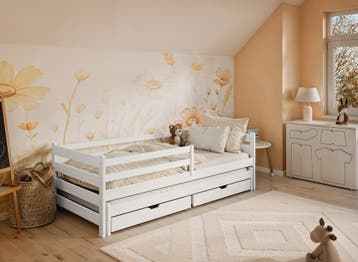 Kajuitbed met Lade Harm 90 x 200 Wit, Verzenden, Nieuw, 180 cm of meer, 85 tot 100 cm