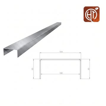 Verzinkt staal u-profiel 300x10,4x5cm, Overige materialen, Minder dan 25 cm, Border, Minder dan 25 cm