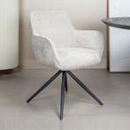 *WOONWINKEL* Tower Living Fondo Boucle Stoel Draaibaar Sand, Verzenden, Nieuw, Wit