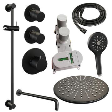 Brauer Black Edition Thermostatische Regendoucheset Inbouw -, Ophalen of Verzenden, Nieuw