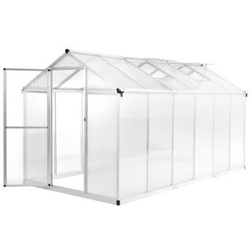 vidaXL Tuinkas 13,41 m³ 362x190x195 cm aluminium, Tuin en Terras, Kassen, Verzenden, Nieuw