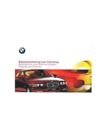 2000 BMW 3 SERIE SEDAN INSTRUCTIEBOEKJE DUITS