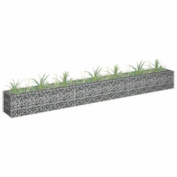 vidaXL Gabion plantenbak verhoogd 270x30x30 cm, 100 cm of meer, Verzenden, Nieuw, Metaal