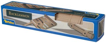 Backgammon - Oprolbaar Reiskoffer met speelbord (Kunstleer), Hobby en Vrije tijd, Verzenden, Nieuw