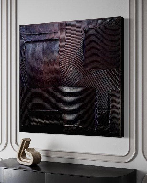 Sarah Schwarzl - Frequency RED VIOLET (Frame included), Antiek en Kunst, Kunst | Schilderijen | Modern