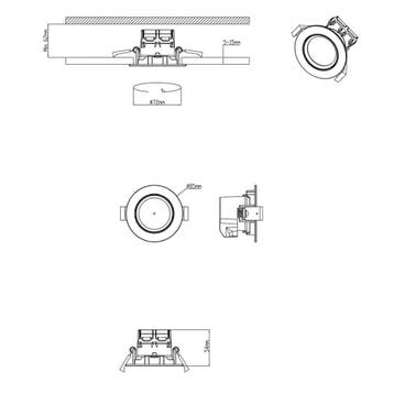LED Spot - Inbouwspot - Trion Paniro - Rond 5W - Dimbaar -, Ophalen of Verzenden, Nieuw, Overige fittingen, Plafondspot of Wandspot
