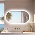 Ovale LED Badkamerspiegel – Dimbaar, Anti-Fog, 3 Kleuren, Verzenden, Nieuw