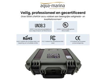 Aqua-Marina OutdoorBox 12.8V 100Ah LiFePO4 Accu – Bluetooth, Ophalen of Verzenden, Nieuw