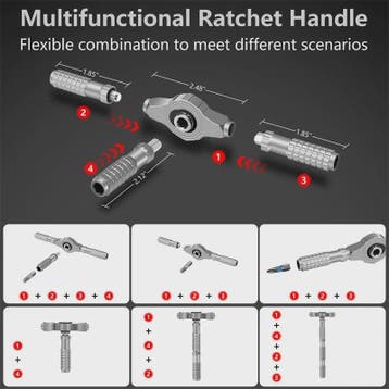 66-in-1 Precisie Magnetische Ratelschroevendraaierset met T-, Verzenden, Nieuw