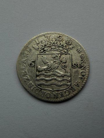 Nederland, Zeeland Scheepjesschelling 1758 (Zonder