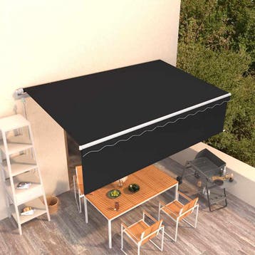 vidaXL Luifel automatisch uittrekbaar met rolgordijn 5x3 m, Tuin en Terras, Verzenden, Nieuw
