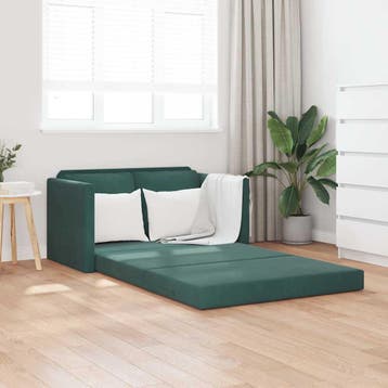 vidaXL Slaapbank vloermodel 2-in-1 122x204x55 cm fluweel, Verzenden, Nieuw, Stof, Minder dan 150 cm